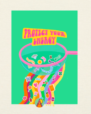 Print "PROTECT YOUR ENERGY" - A4 papel artístico mate (21x30)
