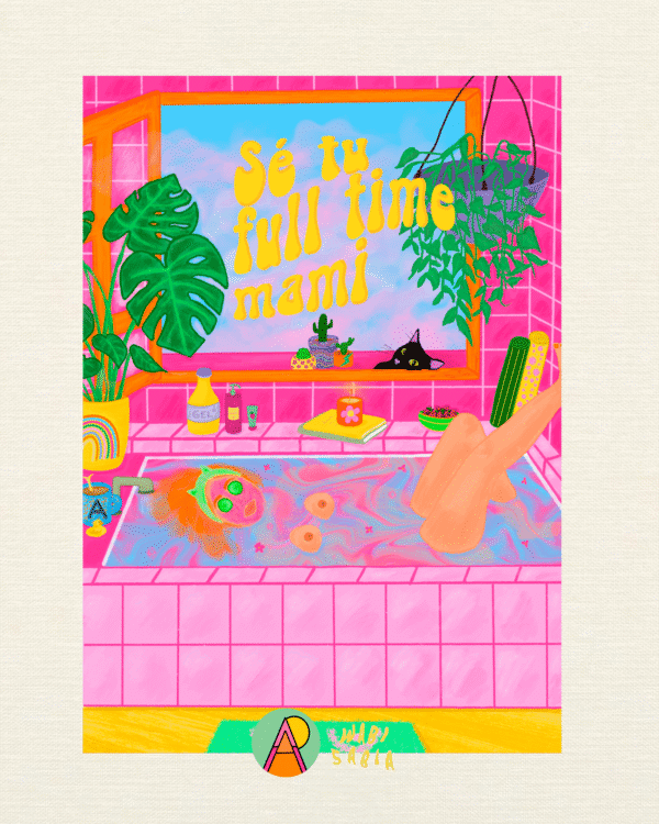 Print "SÉ TU FULL TIME MAMI" - A4 papel artístico mate (21x30)