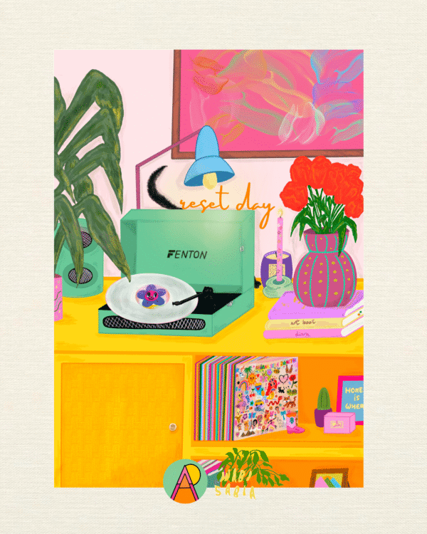 Print "ONE RESET DAY A WEEK" - A4 papel artístico mate (21x30)