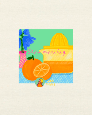 Print "SLOW MORNING" - Papel artístico mate (20x20)