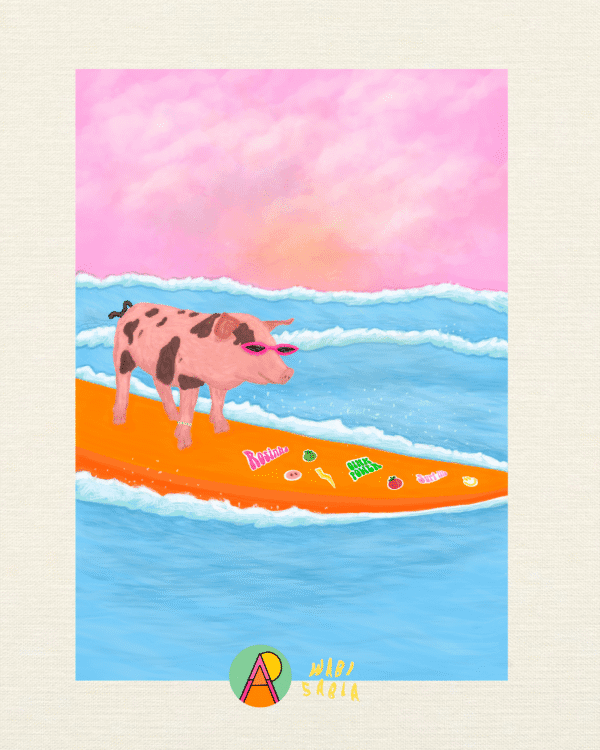 Print "SURF VIBES" - A4 papel artístico mate (21x30)