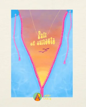 Print "I AM FULL OF SUNSETS" - A4 papel artístico mate (21x30)