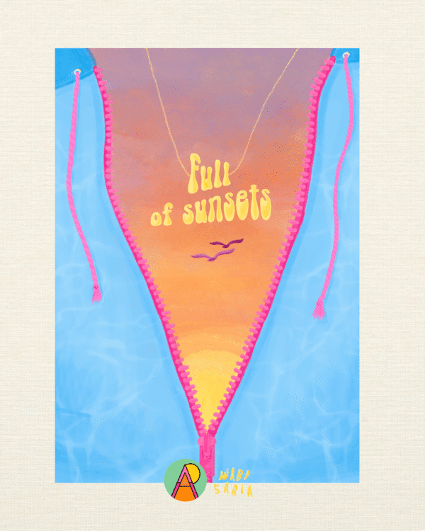 Print "I AM FULL OF SUNSETS" - A4 papel artístico mate (21x30)
